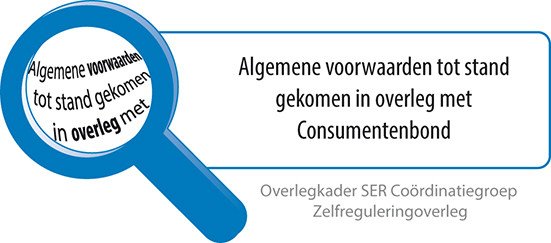 Algemene Voorwaarden tot stand gekomen in overleg met Consumentenbod Algemene Voorwaarden tot stand gekomen in overleg met Consumentenbod